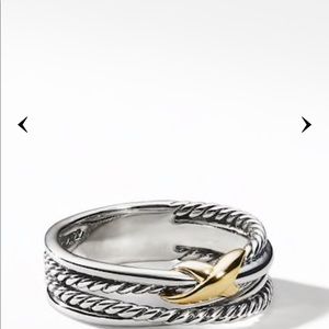David Yurman X Crossover Ring with 18K Gold